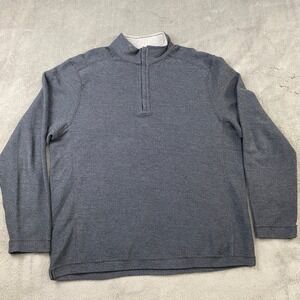 Tommy Bahama Mens Quarter Zip Pullover Reversible Sweatshirt Gray‎ Size XL